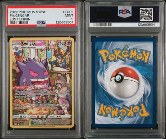 PSA 9 Gengar Full Art #TG06 | Sword & Shield Lost Origin