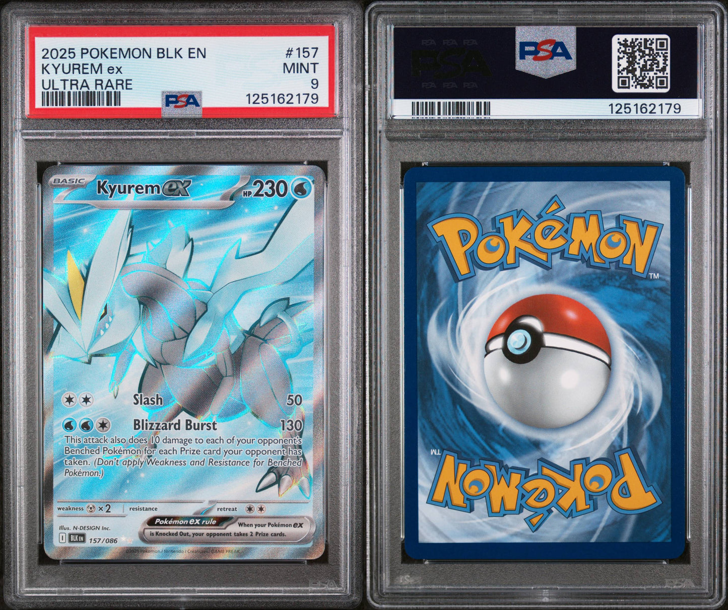 PSA 9 Kyurem ex Ultra Rare #157 | Scarlet & Violet Black Bolt