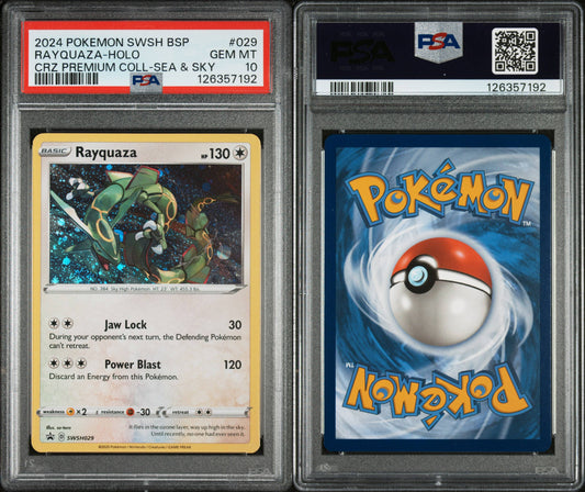 PSA 10 Rayquaza Holo #029 | Sword & Shield Black Star Promos