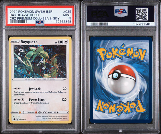 PSA 9 Rayquaza Holo #029 | Sword & Shield Black Star Promos